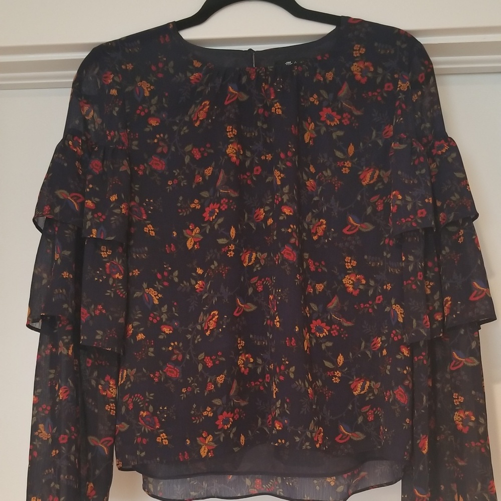 Madewell ruffle sleeve top